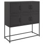 Aparador de acero laminado en frío negro 100,5x39x107 cm de , Aparadores - Ref: Foro24-846596, Precio: 105,40 €, Descuento: %