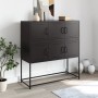 Aparador de acero laminado en frío negro 100,5x39x107 cm de , Aparadores - Ref: Foro24-846596, Precio: 105,40 €, Descuento: %