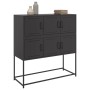 Aparador de acero laminado en frío negro 100,5x39x107 cm de , Aparadores - Ref: Foro24-846596, Precio: 105,40 €, Descuento: %