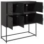 Aparador de acero laminado en frío negro 100,5x39x107 cm de , Aparadores - Ref: Foro24-846596, Precio: 105,40 €, Descuento: %