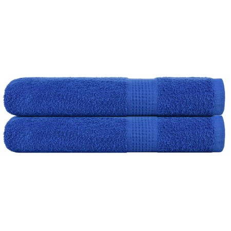 Toallas 2 uds 100% algodón azul 100x200 cm 600 gsm de , Toallas - Ref: Foro24-136722, Precio: 47,23 €, Descuento: %