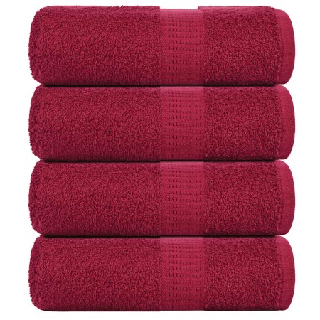 Toallas 4 uds 100% algodón burdeos 30x30 cm 360 gsm de , Toallas - Ref: Foro24-136729, Precio: 13,07 €, Descuento: %