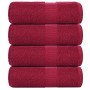 Toallas 4 uds 100% algodón burdeos 30x30 cm 360 gsm de , Toallas - Ref: Foro24-136729, Precio: 13,07 €, Descuento: %
