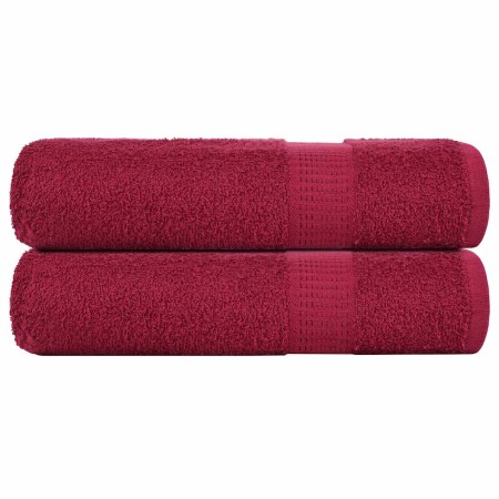 Toallas de mano 2 uds 100% algodón burdeos 50x100 cm 360 gsm de , Toallas - Ref: Foro24-136734, Precio: 19,40 €, Descuento: %