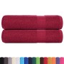Toallas de mano 2 uds 100% algodón burdeos 50x100 cm 360 gsm de , Toallas - Ref: Foro24-136734, Precio: 19,40 €, Descuento: %