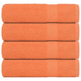 Toallas de baño 4 uds naranja 100x150 cm 360gsm 100% algodón de , Toallas - Ref: Foro24-136909, Precio: 46,72 €, Descuento: %