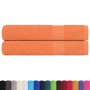 Toallas 2 uds 100% algodón naranja 100x200 cm 600 gsm de , Toallas - Ref: Foro24-136914, Precio: 35,04 €, Descuento: %