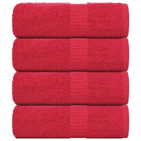 Toallas 4 uds 100% algodón rojo 30x30 cm 360 gsm de , Toallas - Ref: Foro24-136921, Precio: 13,07 €, Descuento: %