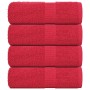 Toallas 4 uds 100% algodón rojo 30x30 cm 360 gsm de , Toallas - Ref: Foro24-136921, Precio: 13,07 €, Descuento: %