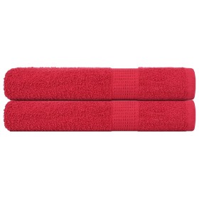 Toallas de sauna 2 uds 100% algodón rojo 80x200 cm 360 gsm de , Toallas - Ref: Foro24-136935, Precio: 32,39 €, Descuento: %