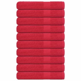 Toallas de sauna 10 uds 100% algodón rojo 80x200 cm 360 gsm de , Toallas - Ref: Foro24-136937, Precio: 107,39 €, Descuento: %