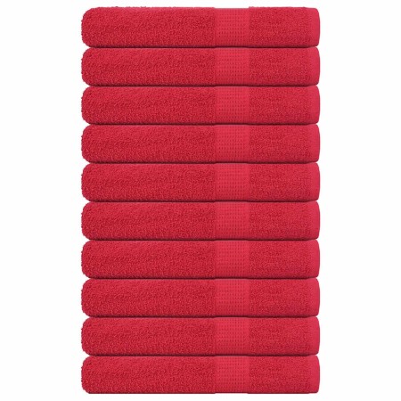 Toallas de sauna 10 uds 100% algodón rojo 80x200 cm 360 gsm de , Toallas - Ref: Foro24-136937, Precio: 107,39 €, Descuento: %