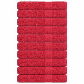 Toallas 10 uds rojo 100x200 cm 360 gsm 100% algodón de , Toallas - Ref: Foro24-136940, Precio: 132,51 €, Descuento: %