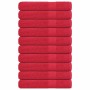 Toallas 10 uds rojo 100x200 cm 360 gsm 100% algodón de , Toallas - Ref: Foro24-136940, Precio: 132,51 €, Descuento: %