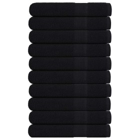 Toallas de sauna 10 uds 100% algodón negro 80x200 cm 360 gsm de , Toallas - Ref: Foro24-136961, Precio: 118,33 €, Descuento: %