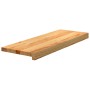 Peldaños de escalera 2 uds madera maciza roble marrón claro de , Alfombrillas para escalones - Ref: Foro24-3283790, Precio: 8...