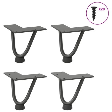 Patas de mesa tipo horquilla 4 uds acero macizo antracita 10 cm de , Patas para mesas - Ref: Foro24-4012410, Precio: 28,33 €,...