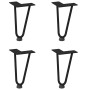 Patas de mesa tipo horquilla 4 uds acero macizo negro 20 cm de , Patas para mesas - Ref: Foro24-4012412, Precio: 33,43 €, Des...