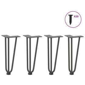 Patas de mesa tipo horquilla 4 uds acero macizo antracita 30 cm de , Patas para mesas - Ref: Foro24-4012438, Precio: 44,66 €,...