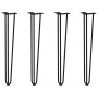 Patas de mesa tipo horquilla 4 uds acero macizo negro 72 cm de , Patas para mesas - Ref: Foro24-4012444, Precio: 55,64 €, Des...