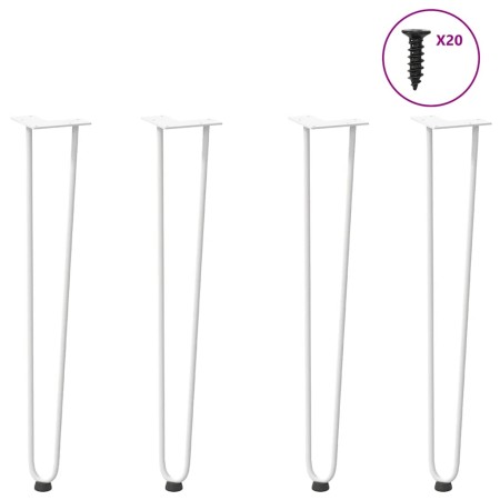 Patas de mesa tipo horquilla 4 uds acero macizo blanco 72 cm de , Patas para mesas - Ref: Foro24-4012425, Precio: 71,24 €, De...