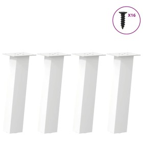 Patas para mesa de centro 4 uds acero blanco 42 cm de , Patas para mesas - Ref: Foro24-4012501, Precio: 69,41 €, Descuento: %