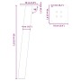 Patas para mesa de centro 4 uds acero antracita 42 cm de , Patas para mesas - Ref: Foro24-4012490, Precio: 42,01 €, Descuento: %