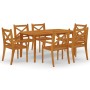 Juego de comedor de jardín 7 piezas madera maciza de acacia de vidaXL, Conjuntos de jardín - Ref: Foro24-3058004, Precio: 650...