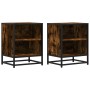 Mesitas noche 2 uds madera ingeniería roble ahumado 40x31x50 cm de , Mesitas de noche - Ref: Foro24-848704, Precio: 62,68 €, ...
