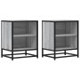 Mesitas noche 2 uds madera ingeniería gris sonoma 40x31x50 cm de , Mesitas de noche - Ref: Foro24-848706, Precio: 64,57 €, De...