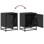 Mesitas de noche 2uds madera ingeniería negro 40x31x50 cm metal de , Mesitas de noche - Ref: Foro24-848710, Precio: 67,24 €, ...