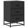 Mesita de noche madera ingeniería negro 40x34,5x60 cm metal de , Mesitas de noche - Ref: Foro24-848719, Precio: 63,15 €, Desc...