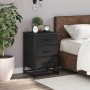 Mesita de noche madera ingeniería negro 40x34,5x60 cm metal de , Mesitas de noche - Ref: Foro24-848719, Precio: 63,15 €, Desc...