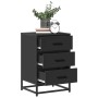 Mesita de noche madera ingeniería negro 40x34,5x60 cm metal de , Mesitas de noche - Ref: Foro24-848719, Precio: 63,15 €, Desc...
