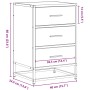 Mesita de noche madera ingeniería negro 40x34,5x60 cm metal de , Mesitas de noche - Ref: Foro24-848719, Precio: 63,15 €, Desc...