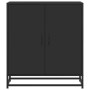 Aparador de madera de ingeniería y metal negro 68x35x76 cm de , Aparadores - Ref: Foro24-848964, Precio: 84,57 €, Descuento: %