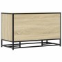 Banco zapatero madera de ingeniería roble sonoma 84x40x53,5 cm de , Bancos para recibidores y almacenamiento - Ref: Foro24-84...