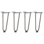 Patas mesa tipo horquilla 4 uds acero macizo acero natural 30cm de , Patas para mesas - Ref: Foro24-4012419, Precio: 39,19 €,...