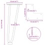 Patas mesa tipo horquilla 4 uds acero macizo acero natural 30cm de , Patas para mesas - Ref: Foro24-4012419, Precio: 39,19 €,...