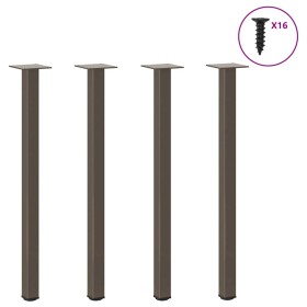 Patas para mesa de centro 4 uds acero acero natural 72-74 cm de , Patas para mesas - Ref: Foro24-4012459, Precio: 61,29 €, De...