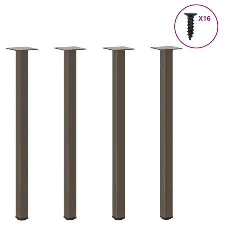 Patas para mesa de centro 4 uds acero acero natural 72-74 cm de , Patas para mesas - Ref: Foro24-4012459, Precio: 61,29 €, De...