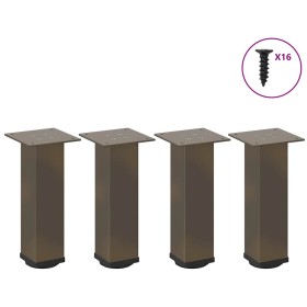 Patas para mesa de centro 4 uds acero acero natural 42-44 cm de , Patas para mesas - Ref: Foro24-4012467, Precio: 68,38 €, De...