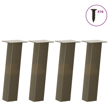 Patas para mesa de centro 4 uds acero acero natural 30 cm de , Patas para mesas - Ref: Foro24-4012499, Precio: 59,83 €, Descu...