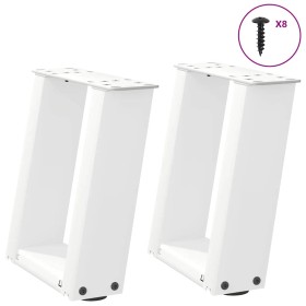 Patas de mesa de centro forma U 2uds acero blanco 30x(30-31) cm de , Patas para mesas - Ref: Foro24-4012737, Precio: 60,81 €,...