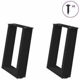 Patas de mesa de centro forma U 2uds acero negro 28x(42-43) cm de , Patas para mesas - Ref: Foro24-4012756, Precio: 49,08 €, ...