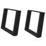 Patas de mesa de centro forma U 2uds acero negro 60x(42-43) cm de , Patas para mesas - Ref: Foro24-4012768, Precio: 71,17 €, ...