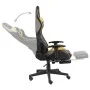 Silla gaming giratoria con reposapiés PVC dorado de vidaXL, Sillones para videojuegos - Ref: Foro24-20498, Precio: 188,14 €, ...