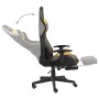 Silla gaming giratoria con reposapiés PVC dorado de vidaXL, Sillones para videojuegos - Ref: Foro24-20498, Precio: 191,24 €, ...