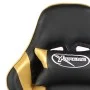 Silla gaming giratoria con reposapiés PVC dorado de vidaXL, Sillones para videojuegos - Ref: Foro24-20498, Precio: 188,14 €, ...