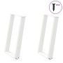 Patas para mesa de comedor en forma de U 2 uds acero blanco de , Patas para mesas - Ref: Foro24-4012789, Precio: 98,82 €, Des...